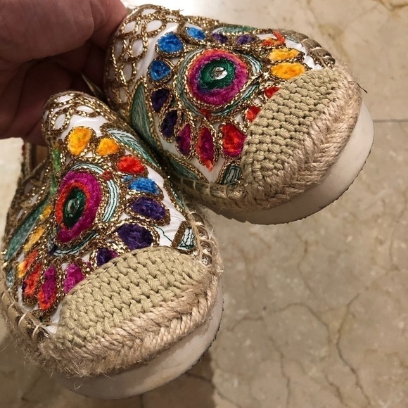 Patrizia By Spring Step Embroidered Espadrilles Size 38 - Picture 4 of 12